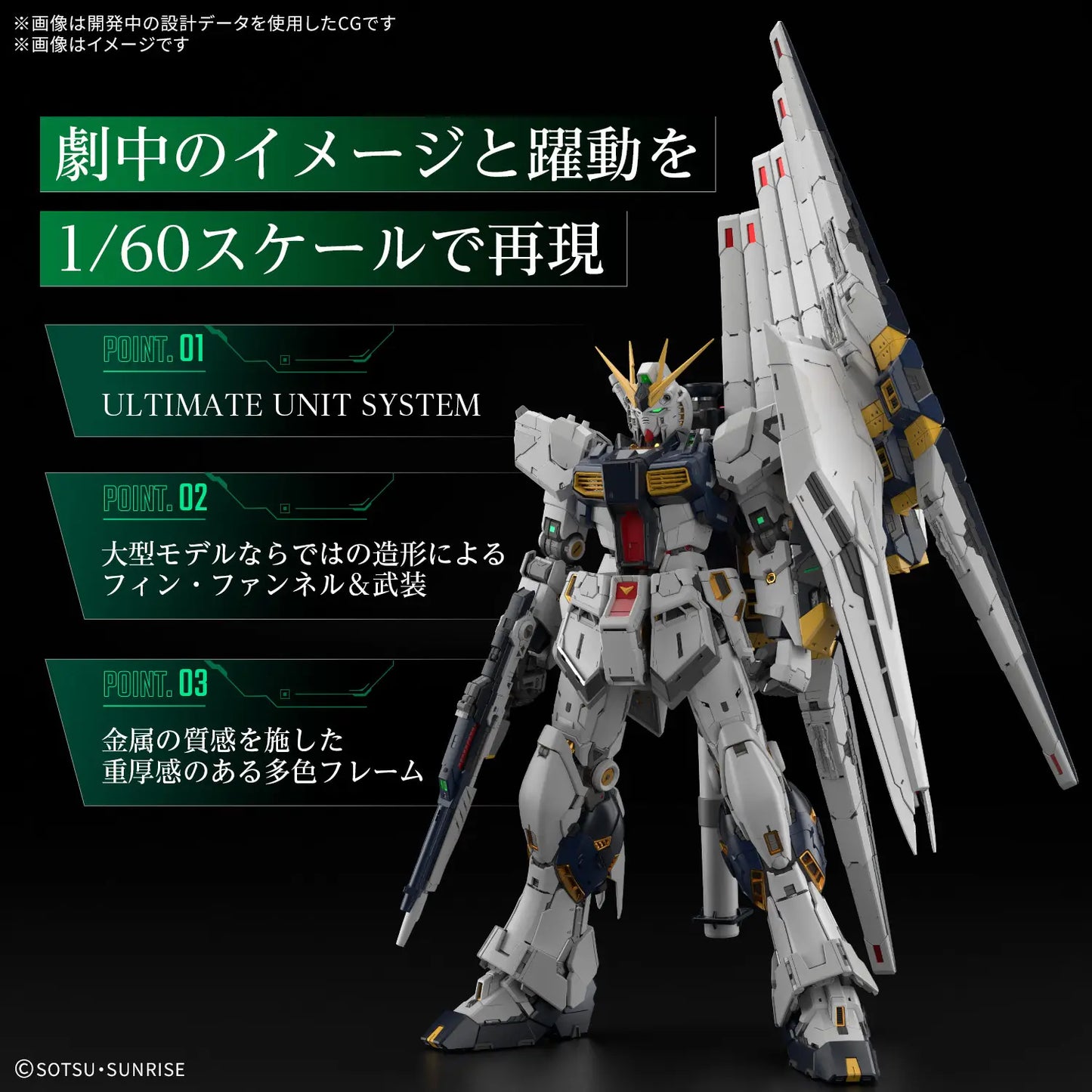 PG 1/60 Unleashed Nu Gundam