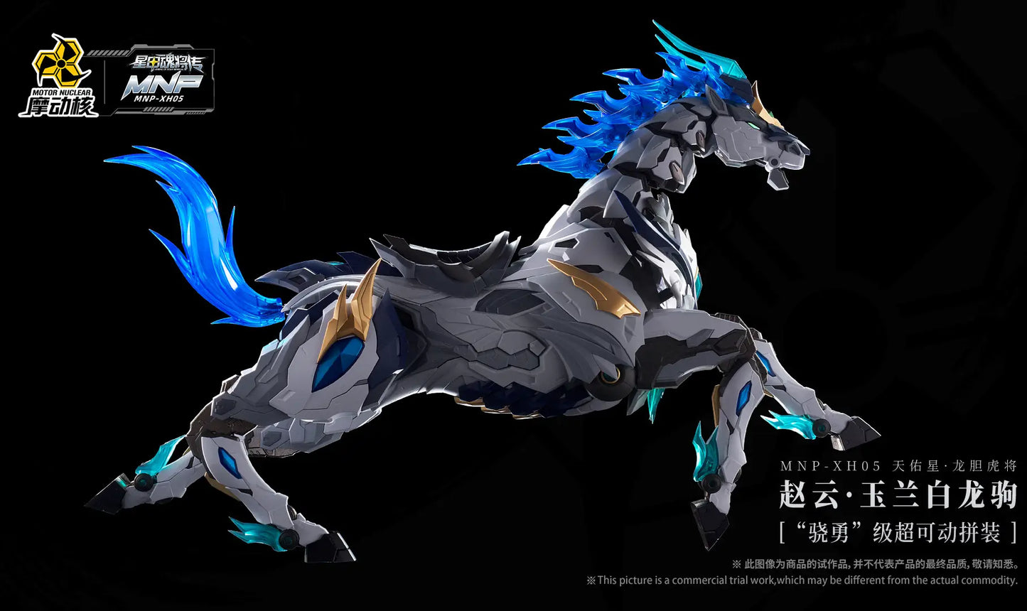Legend of Star General MNP-XH05 Zhao Yun & White Dragon Horse Movable Plastic Model Kit
